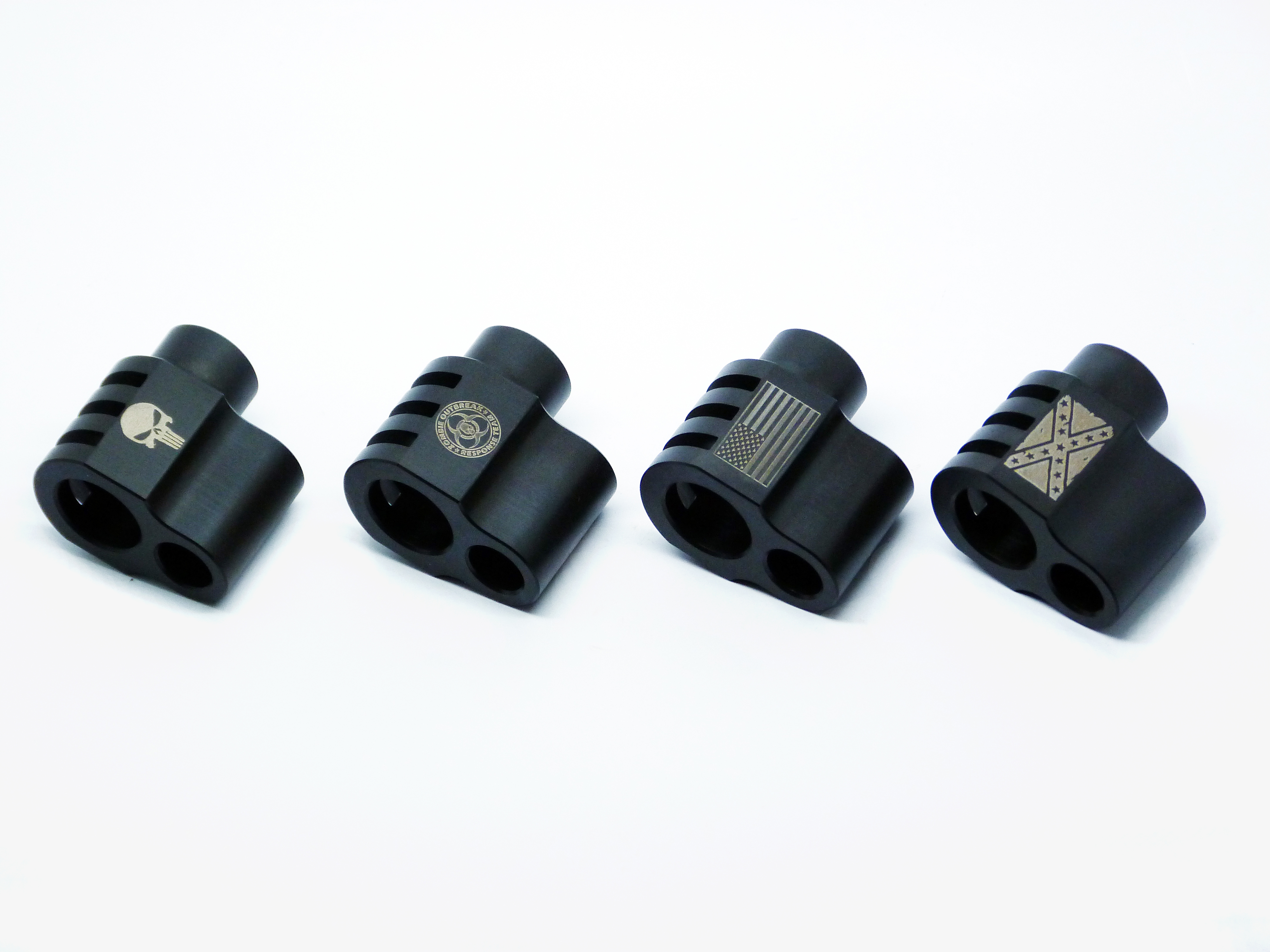 Innovative Industries 1911 .45 Commander Muzzle Brake - Black Steel, 2 Port, Made In USA